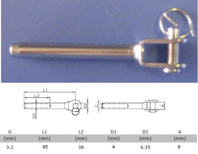 Model : 031-32 Terminal - Fork/Swage for 3.2mm wire